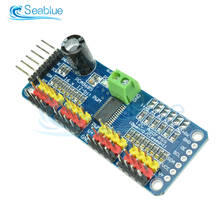 Servo motor pca9685 12-bit pwm, módulo de interface i2c dc 5v-10v para robô arduino 2024 - compre barato