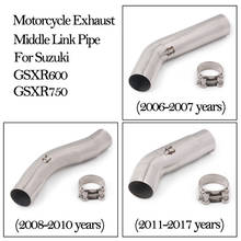 Slip On Motorcycle Exhaust Pipe Modified Escape Moto 51mm Muffler Middle Link Pipe For Suzuki GSXR600 GSXR750 2006-2017 Years 2024 - buy cheap