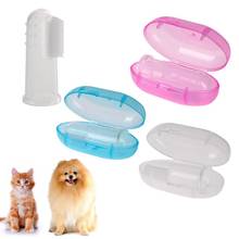 Pet Finger Toothbrush Soft Silicone Dog Tooth Cleaner Cat Puppy Teeth Cleaning Dental Care Dogs Pet Supplies With Storage Box 2024 - buy cheap