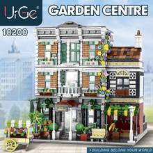 MOC Creatoring City Street View Modular Garden Centre Brick & Blooms Police Station Model Building Blocks Kids Toys Gifts 2024 - buy cheap