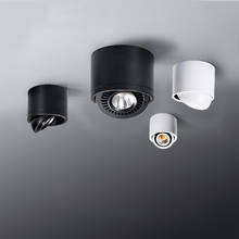 Lâmpada led cob ajustável para teto, luz de led rotativa 360 graus branca/preta para 5w 7w 9w 15w 2024 - compre barato