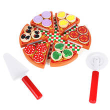 27pcs Pizza Wooden Toys Food Cooking Simulation Tableware Children Kitchen Pretend Play Toy Fruit Vegetable with Tableware 2024 - buy cheap