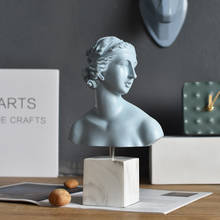 [MGT] Европейский оригинальный синий бюст Венеры, смола, современный Декор для дома, художественное украшение, украшения для творчества, статуи 2024 - купить недорого