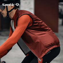 Легкий ветрозащитный велосипедный жилет Santic для мужчин и женщин, мужской велосипедный ветрозащитный жилет, ветрозащитный жилет для горного велосипеда 2024 - купить недорого