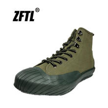 Zftl tênis masculino vulcanizado de cano alto, tênis retrô com cadarço, estilo vintage, sapatos casuais para homens 2024 - compre barato