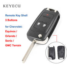 Keyecu Remote Car Key Shell Case Cover 2+1 Buttons for Chevrolet Equinox Sonic Orlando 2010 2011 2012 2013 2014 2015 2016 2017 2024 - buy cheap