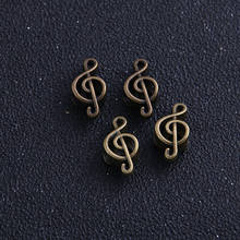 8pieces  Antique bronze Alloy 7*9*17mm 3D Double-sided Big Hole Music Note Beads Findings For Beads Charms 2024 - buy cheap