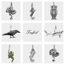 Blackened Dragon Koi Fish Raven Frog Shark Pendants, Fashion Jewelry 925 Sterling Silver Punk Gift For Women Men Fit Necklace 2024 - buy cheap