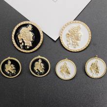 New Retro relief gold coins with foggy surface, matte head, glazed coat, suit, cardigan, brooch, ladies accessories wholesale 2024 - buy cheap