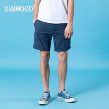 Simwood calções masculinos de 2021, calções clássicos lavados com enzima para verão, na altura do joelho, de cor sólida, alta qualidade, plus size, sj130359 2024 - compre barato