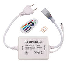 Controlador RGB de 220V, 110V, 10mm, 750W, control remoto IR de 24 teclas para tira de luces Led RGB 5050, enchufe de neón UE, EE. UU., Reino Unido y Australia 2024 - compra barato