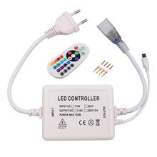 Controle remoto ir para fita led 220 110v, 750 v, 10mm, 5050 w, 24 teclas, para 2835 rgb, luz neon, tomada ue, eua, reino unido, au 2024 - compre barato