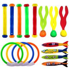 Игрушки для дайвинга, игрушка для погружения под воду, кольца и палочки для дайвинга, торпеды, водяная трава, тренировочный подарок для дайвинга для детей (P 2024 - купить недорого