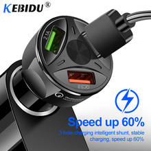 Kebidu 3A USB Car Charger QC 3.0 Car Charger For iPhone USB Fast Charging Mobile Phone Car Charger Motorcycle USB Car Charger 2024 - buy cheap