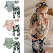 2020 New Fashion Infant Baby Girls Christmas Clothes Long Sleeve Romper Playsuit Leggings Outfit  Baby Clothing 2024 - buy cheap