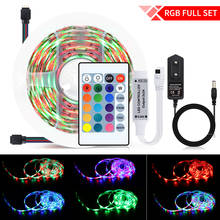 12V RGB Неоновый светодиодный светильник Водонепроницаемый 2835 5 м гибкая неоновая лента ТВ Подсветка светильник цветная (RGB) Светодиодная лента с напряжением 12 в теплый белый Мощность адаптер 2024 - купить недорого