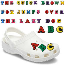 Dijes para zapatos de PVC con letras coloridas, accesorios para zapatos, adornos, decoraciones del alfabeto, regalo, Combinación libre de A-Z, 1 ud. 2024 - compra barato