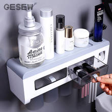 GESEW-soporte de pared para cepillo de dientes, dispensador automático de pasta de dientes, exprimidor, estante de almacenamiento para inodoro, accesorios de baño 2024 - compra barato