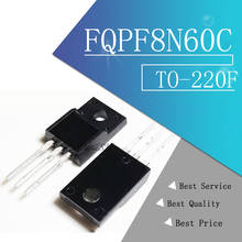 Transistor de Canal N MOSFET, 10 unids/lote, FQPF8N60C 8N60C 8N60 600V 8A, TO-220F 2024 - compra barato