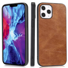 Ultra Thin Retro PU Leather Phone Case For iPhone 11 12 Pro XS Max XR X 7 8 Plus luxury Simplicity Business Shockproof Cover 2024 - buy cheap