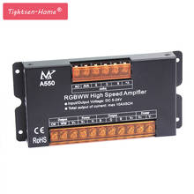 Amplificador de señal de potencia de alta velocidad RGB + CCT, repetidor de señal de datos de 50A, 10A * 5CH canales para tira de luces LED 5050 RGBW RGBWW 5V-24V 2024 - compra barato