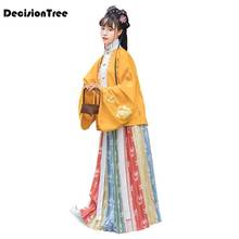 2022 chinese traditional fairy costume ancient ming dynasty princess clothing hanfu outfit stage dress folk dance costume 2024 - buy cheap