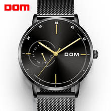 2019 Watch Men DOM Fashion Sport Quartz Clock Mens Watches Top Brand Luxury Business Waterproof Watch Relogio Masculino M-1273BK 2024 - buy cheap