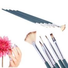 5pcs Nail Brushes 3D Painting Drawing UV Gel DIY Brush Pen Nail Art Decoration Tools Set Manicure Flat Head Phototherapy Pen 2024 - buy cheap