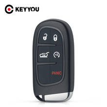 KEYYOU 10x For Jeep Cherokee DODGE RAM Durango Chrysler Replacement 3/4/5 Buttons Remote Key Shell Case Fob Uncut Car Key 2024 - buy cheap