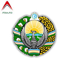 Aliauto Personality Uzbekistan Coat of Arms Car Sticker Sunscreen Waterproof Reflective Decal Motorcycle Accessories,12cm*12cm 2024 - buy cheap