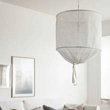 INS Nordic Cotton Pendant Lamp Decorative Bedroom Bedside Aisle Metal Cloth Chandelier Lighting Home Decor Lustre Led Modern 2024 - buy cheap