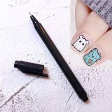 1Pc black-Dot Painting Detailing Pen Brushes Nail Art Graffiti Pen DIY Nail Art Adorn Tools Drawing Polishing UV Manicure Tool 2024 - buy cheap