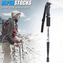 Auminum Alloy Telescopic Ultralight Trekking Pole Anti Shock Hike Aluminum Folding Stick Cane Crutch for Climbing Mountain Tool 2024 - buy cheap