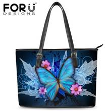 FORUDESIGNS Luruxy Women Handbags Brand Designer Beautiful Butterdfly Print Tote Shoulder Bags Handbag Top-handle Bolsa Feminina 2024 - buy cheap