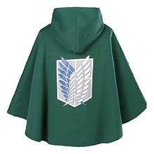 Green Black Fashion Anime no Kyojin Cloak Cape Clothes Cosplay Costume Fantasia Attack on Titan Plus 2024 - buy cheap