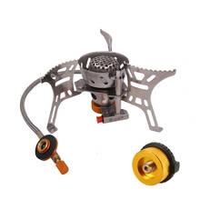 Portable Windproof Camping Gas Stove Outdoor Cooking Stove Foldable Split Burner with Gas Conversion Head Adapter 2024 - buy cheap