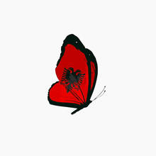 Креативный Флаг Албании бабочка Lnteres наклейка на автомобиль аксессуары для мотоциклов царапины водонепроницаемый ПВХ 8 см x 11 см 2024 - купить недорого