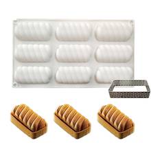 Silicone Molds 9 Holes Pillow Tart Dessert Tart Cake Mold For Baking Mould Mousse Chocolate Pan Tartlet Decorating tools 2024 - buy cheap