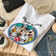 Disney Mickey Minnie Mouse Cartoon Summer T-shirts For Girls Children Clothes Short Sleeve Cotton Baby T Shirts Boys Tops 3-12Y 2024 - buy cheap