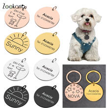 Funny Dog Collar Pet ID Tag Personalized Name Phone Address Pet ID Name for Cat Puppy Dog Tag Pendant Keyring Pet Accessories 2024 - buy cheap