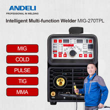 ANDELI-máquina de soldadura TIG MMA, soldador de corte en frío, MIG-270TPL, 220V, MIG MAG, DC TIG 2024 - compra barato