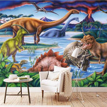Milofi personalizado 3d papel de parede mural tema guerra dinossauro estéreo papel de parede mural 2024 - compre barato