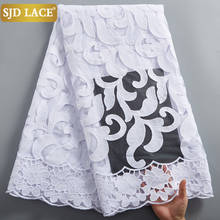 SJD LACE Pure White French Tulle Lace Fabric High Quality Sequins African Net Lace Fabric Beatiful Milk Silk For Wedding  A2388 2024 - buy cheap