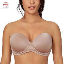 Sutiã sem alças feminino plus tamanho multiway sem costura cup underwire 2024 - compre barato