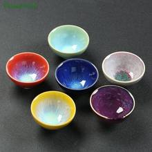 Xícara de chá de porcelana cerâmica, xícara único estilo chinês, multicolor, conjunto de forno, chá, kung fu 2024 - compre barato