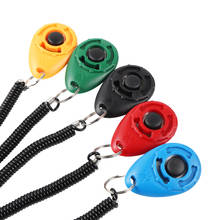 1pc Pet Trainer Pet Dog Training Dog Clicker Adjustable Sound Plastic Key Chain And Wrist Strap Doggy Pet Products 2024 - buy cheap