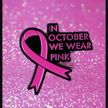 En octubre, We Wear-cintas Rosa-Rosa, Pin esmaltado, Mes de concientización sobre el cáncer de mama, broche de Listón, mujer, Survivor, insignia sanitaria 2024 - compra barato