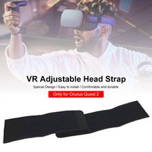 Acessórios vr para oculus quest 2, headset de cabeça ajustável vr com faixa para jogos, reduz a pressão da cabeça 2024 - compre barato