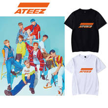 Summer T-shirt Creative Ateez Logo Casual Tops Couple's Clothes Hong Joong Seong Hwa Yun Ho San Min Gi Short Sleeve Tees 2024 - buy cheap