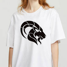 Women's T-shirt Vouge Goat Graphic Art Color Shirt Tees Tops Goat Horn Women 2021 Summer White Tops Casual Short Hipster T Sh 2024 - buy cheap